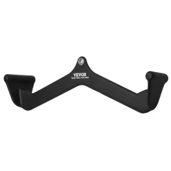 VEVOR LAT Pulldown Attachment, Cable Machine Rowing V-bar Attachment, Tricep Pull Down Bar, Back Strength Training Rubber Coated Handle Grip, Bicep Curl Tricep Lat Pulldown Bar for Home Gym Fitness