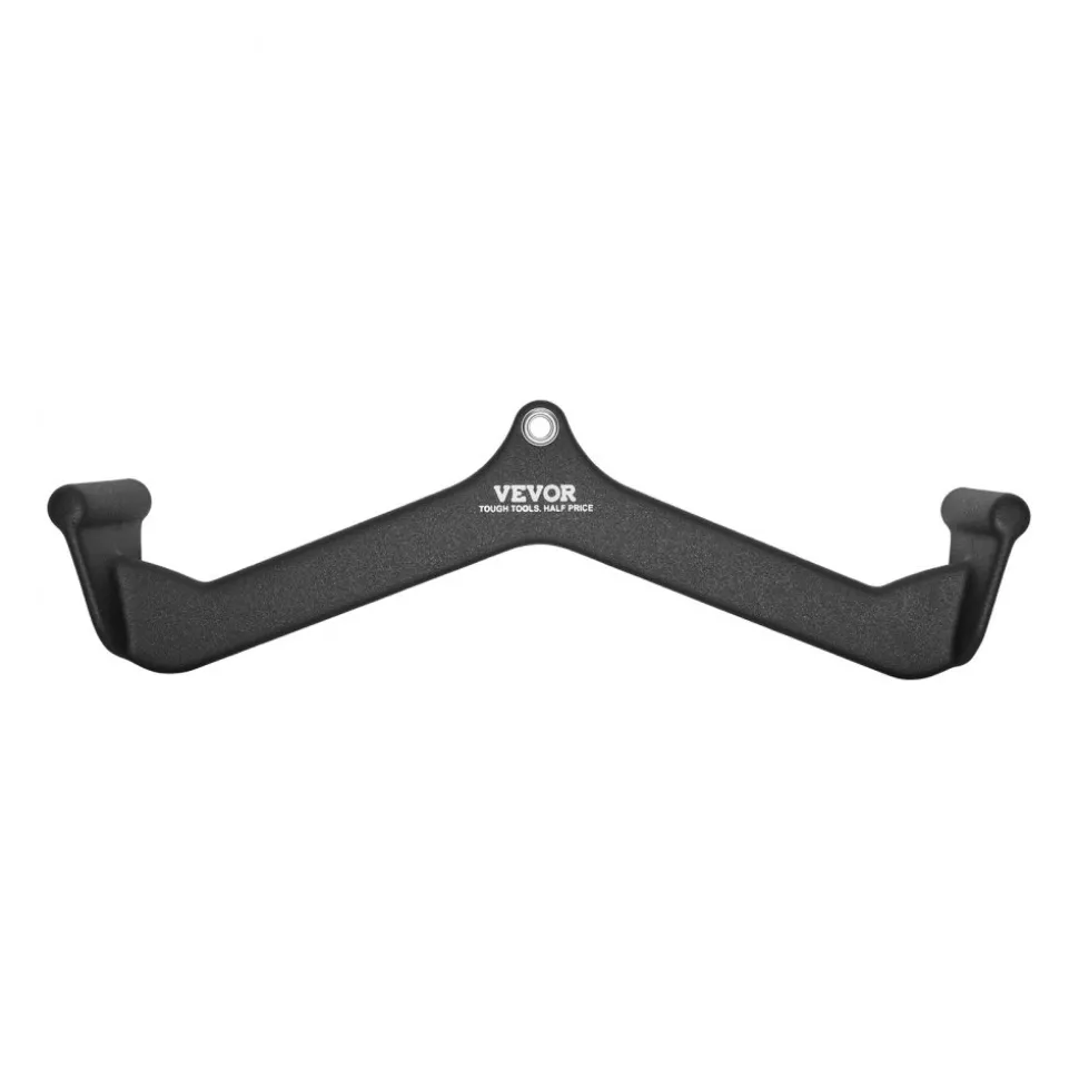 VEVOR LAT Pulldown Attachment, Cable Machine Rowing V-bar Attachment, Tricep Pull Down Bar, Back Strength Training Rubber Coated Handle Grip, Bicep Curl Tricep Lat Pulldown Bar for Home Gym Fitness