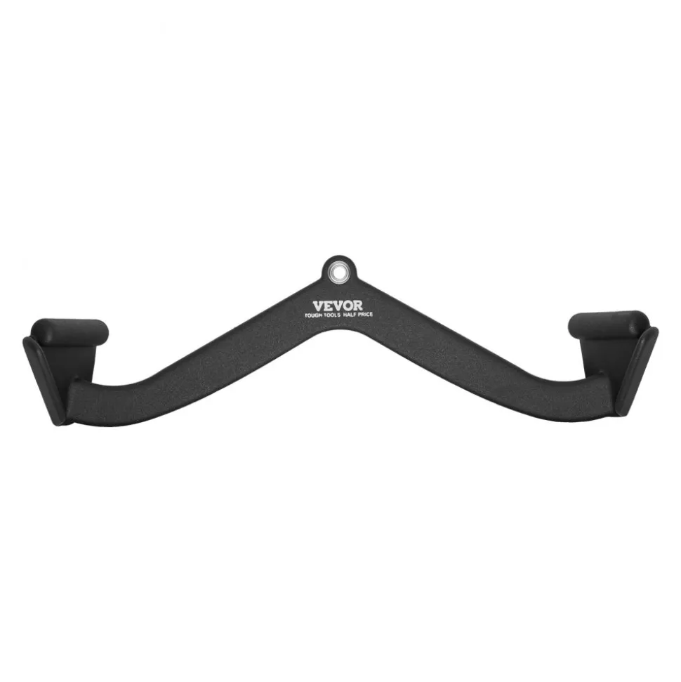 VEVOR LAT Pulldown Attachment, Cable Machine Rowing V-bar Attachment, Tricep Pull Down Bar, Back Strength Training Rubber Coated Handle Grip, Bicep Curl Tricep Lat Pulldown Bar for Home Gym Fitness