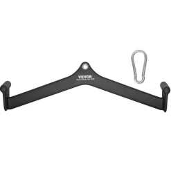 VEVOR LAT Pulldown Attachment, Cable Machine Rowing V-bar Attachment, Tricep Pull Down Bar, Back Strength Training Rubber Coated Handle Grip, Bicep Curl Tricep Lat Pulldown Bar for Home Gym Fitness