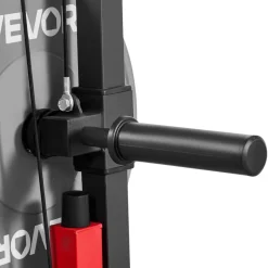 VEVOR LAT Pull Down Machine, 3-in-1 Row Cable Machine, Cable Machines Home Gym with 3-Level Adjustable Seat, 4-Level Adjustable Foam Roller, Load 400 lbs Lat Tower for Back, Chest, Tricep, Black