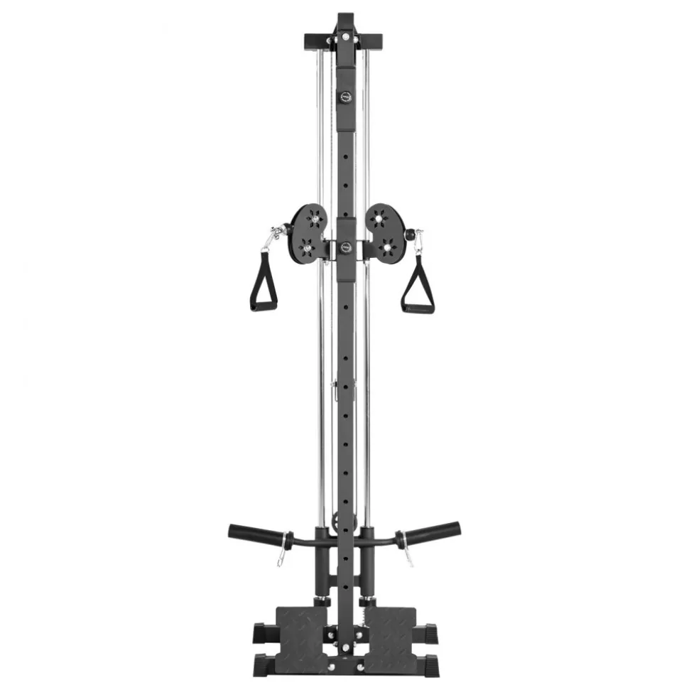 VEVOR LAT Pull Down Machine, 3-in-1 Row Cable Machine, Cable Machines Home Gym with 18-Level Height Adjustment, Wall-Mount Design, Load 500 lbs Lat Tower for Full-Body Workouts, Single-Arm Training