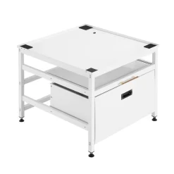 VEVOR Laundry Pedestal, 23 in Height, 29 x 29 in Washer and Dryer Pedestals with Pull-out Tray and Storage Space, 700 lbs Load Capacity, Non-Slip Feet Washing Machine Stand Universal Fit, White
