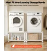 VEVOR Laundry Pedestal, 16.1 in Height, 27.5 x 27.5 in Washer and Dryer Pedestals with Storage Shelf, 700 lbs Load Capacity, Non-Slip Feet, Washing Machine Stand Universal Fit, White, 2 Pack