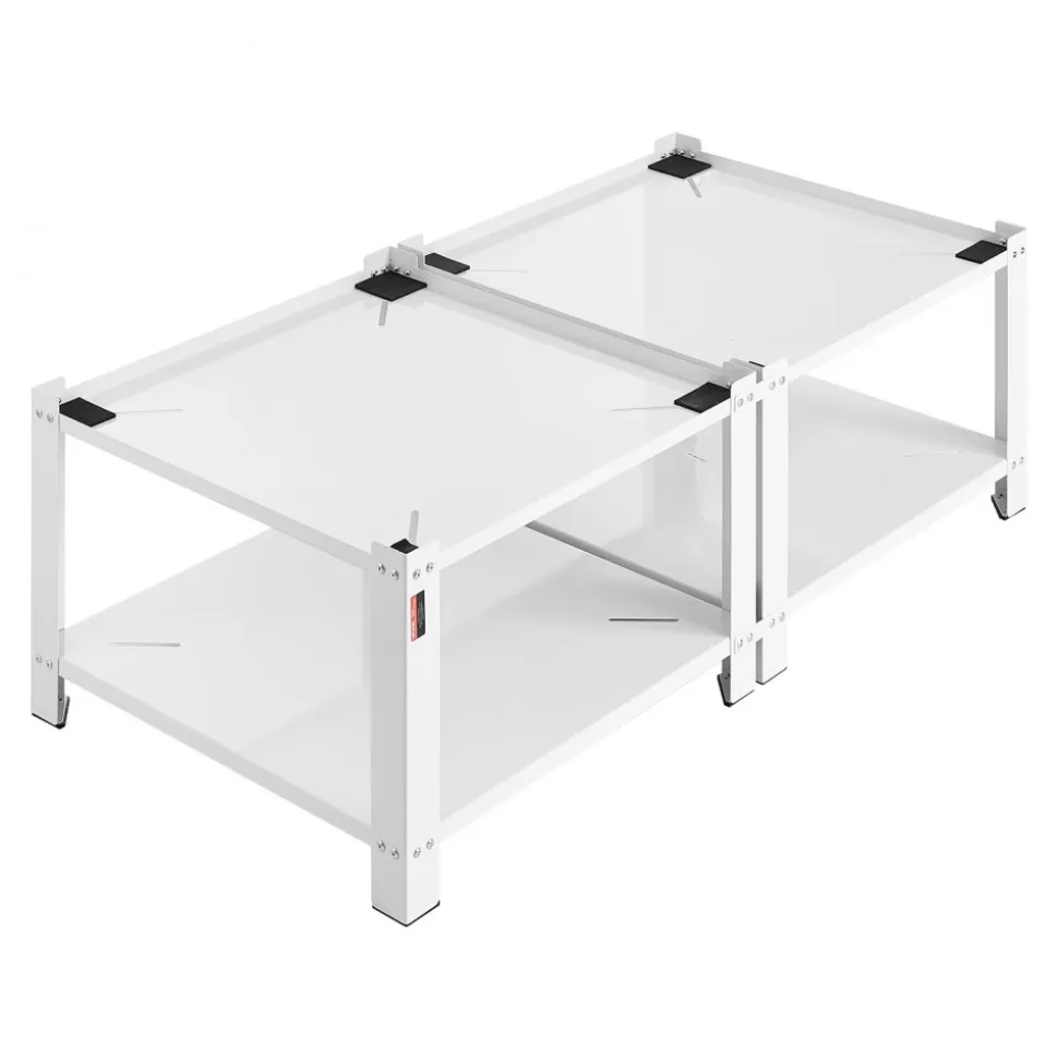VEVOR Laundry Pedestal, 16.1 in Height, 27.5 x 27.5 in Washer and Dryer Pedestals with Storage Shelf, 700 lbs Load Capacity, Non-Slip Feet, Washing Machine Stand Universal Fit, White, 2 Pack