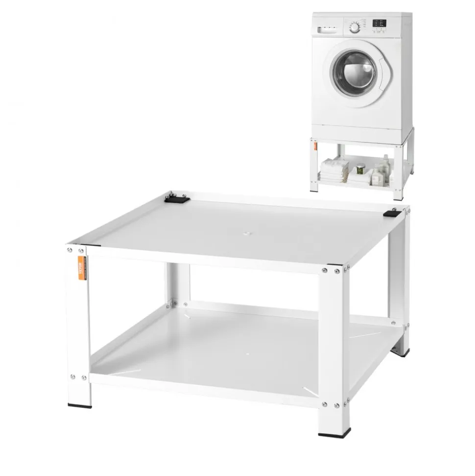 VEVOR Laundry Pedestal with Storage Shelf, 28"Lx28" Wx16" H, Washer And Dryer Base Stand Platform Universal Fit 660lbs Capacity, Heavy Duty Steel Multi-Functional Base for Washing Machine