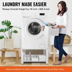 VEVOR Laundry Pedestal with Storage Shelf, 28