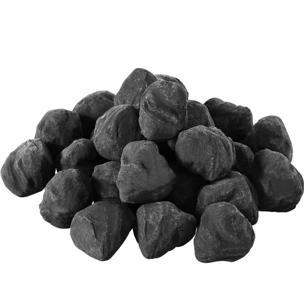 VEVOR Lava Rocks, 1.2-2.0 inch 25 Pcs Fire Stones Lava Rocks For Fire Pit, Reusable Fire Pit Stones Indoor and Outdoor Use, Decorative Firepit Rocks for Propane/Gas Fireplace,Stove,Courtyard,Camping