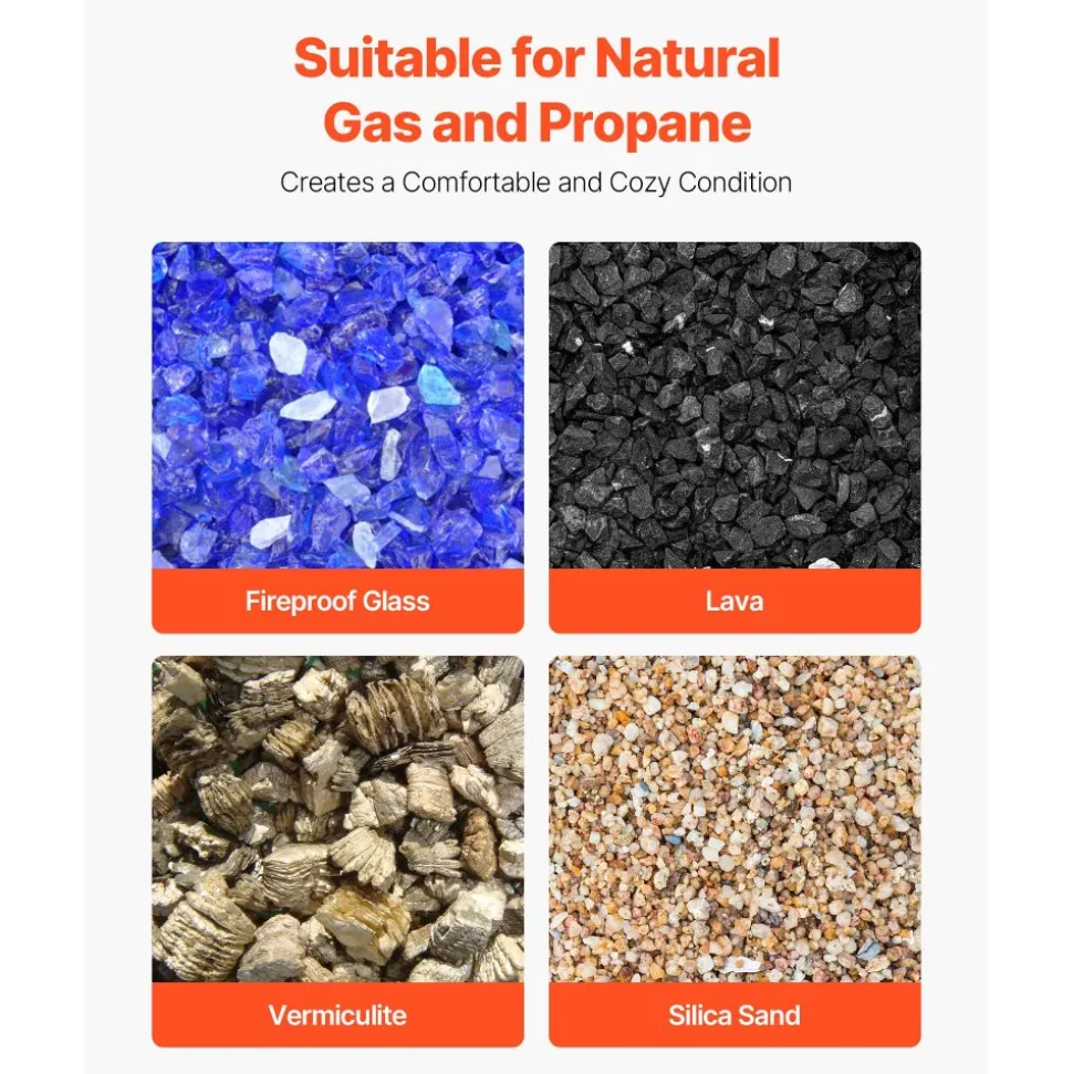 VEVOR Lava Rocks, 1.2-2.0 inch 25 Pcs Fire Stones Lava Rocks For Fire Pit, Reusable Fire Pit Stones Indoor and Outdoor Use, Decorative Firepit Rocks for Propane/Gas Fireplace,Stove,Courtyard,Camping