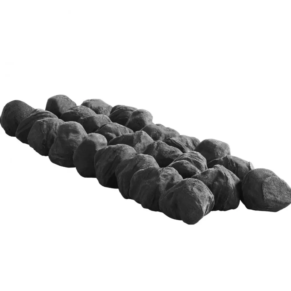 VEVOR Lava Rocks, 1.2-2.0 inch 25 Pcs Fire Stones Lava Rocks For Fire Pit, Reusable Fire Pit Stones Indoor and Outdoor Use, Decorative Firepit Rocks for Propane/Gas Fireplace,Stove,Courtyard,Camping