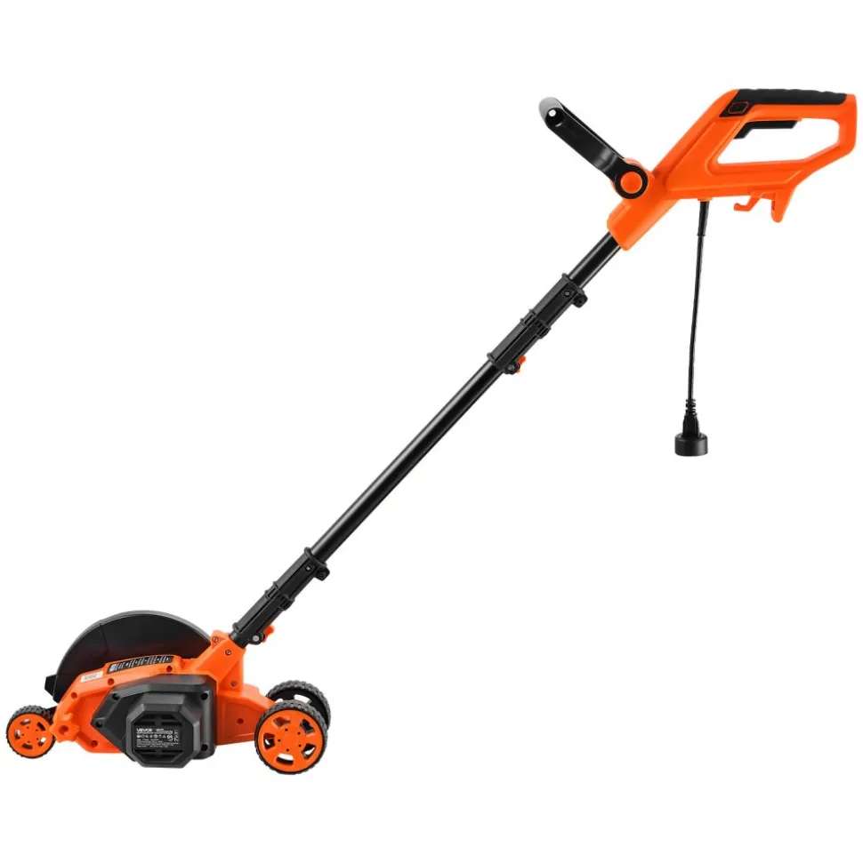 VEVOR Lawn Edger, 8-inch Blade Length, 12 Amp Electric Edger Lawn Tool, 4000 RPM, with 3-Position Blade Depth, 65 Mn, Pivoting Handle, Dual Wheels, for Lawns, Driveways, Yards, and Sidewalk Edges