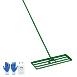 VEVOR Lawn Leveling Rake, 36"x10" Level Lawn Tool, Heavy-duty Lawn Leveler with 78" Steel Extended Handle, Yard Leveling Rake Suit for Garden, Golf Lawn, Farm