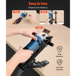 VEVOR Lawn Mower Blade Sharpener, 15° - 45° Adjustable Lawnmower Blade Sharpening Tool with 4 Adapter Pins, Ball Bearing Design & 25mm Enlarged Handle, Compatible with Most Angle Grinders