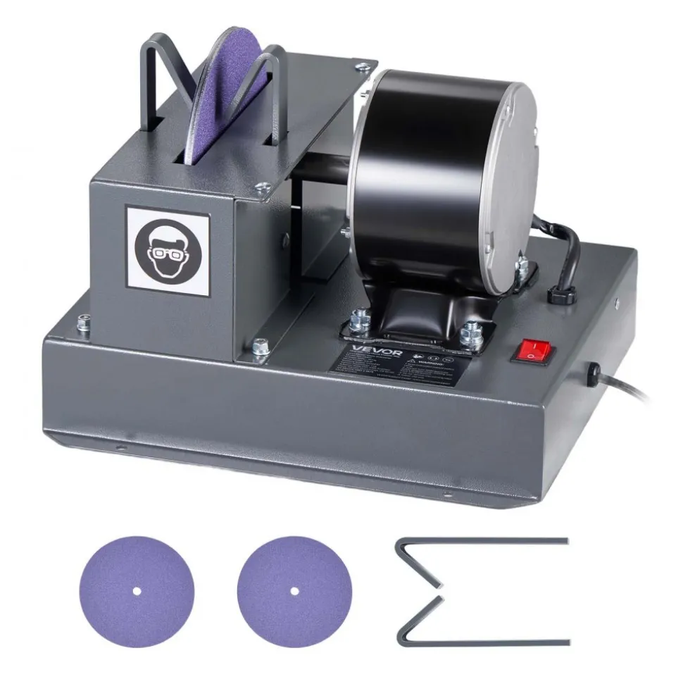 VEVOR Lawn Mower Blade Sharpener, 1/3HP Lawnmower Blades Grinder with 7" Ceramic Grinding Wheel, 30° or 40° Blade Sharpening Machine for High Lift, Low Lift, Gator & Flat Blades