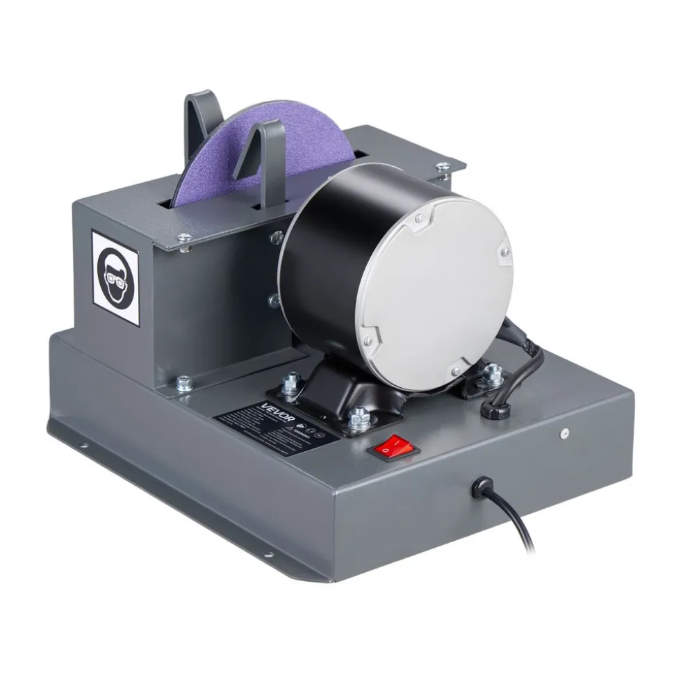 VEVOR Lawn Mower Blade Sharpener, 1/3HP Lawnmower Blades Grinder with 7" Ceramic Grinding Wheel, 30° or 40° Blade Sharpening Machine for High Lift, Low Lift, Gator & Flat Blades