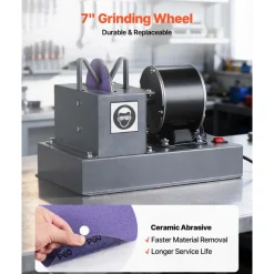 VEVOR Lawn Mower Blade Sharpener, 1/3HP Lawnmower Blades Grinder with 7