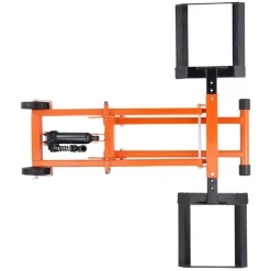 VEVOR Lawn Mower Lift with Hydraulic Jack, 500 Lbs Weight Capacity, Solid Carbon Steel Lawn Mower Lift, Adjustable Movable Lawn Lifter for Riding Tractors and Zero Turn Lawn Mowers, Orange