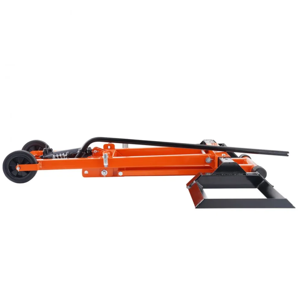 VEVOR Lawn Mower Lift with Hydraulic Jack, 500 Lbs Weight Capacity, Solid Carbon Steel Lawn Mower Lift, Adjustable Movable Lawn Lifter for Riding Tractors and Zero Turn Lawn Mowers, Orange