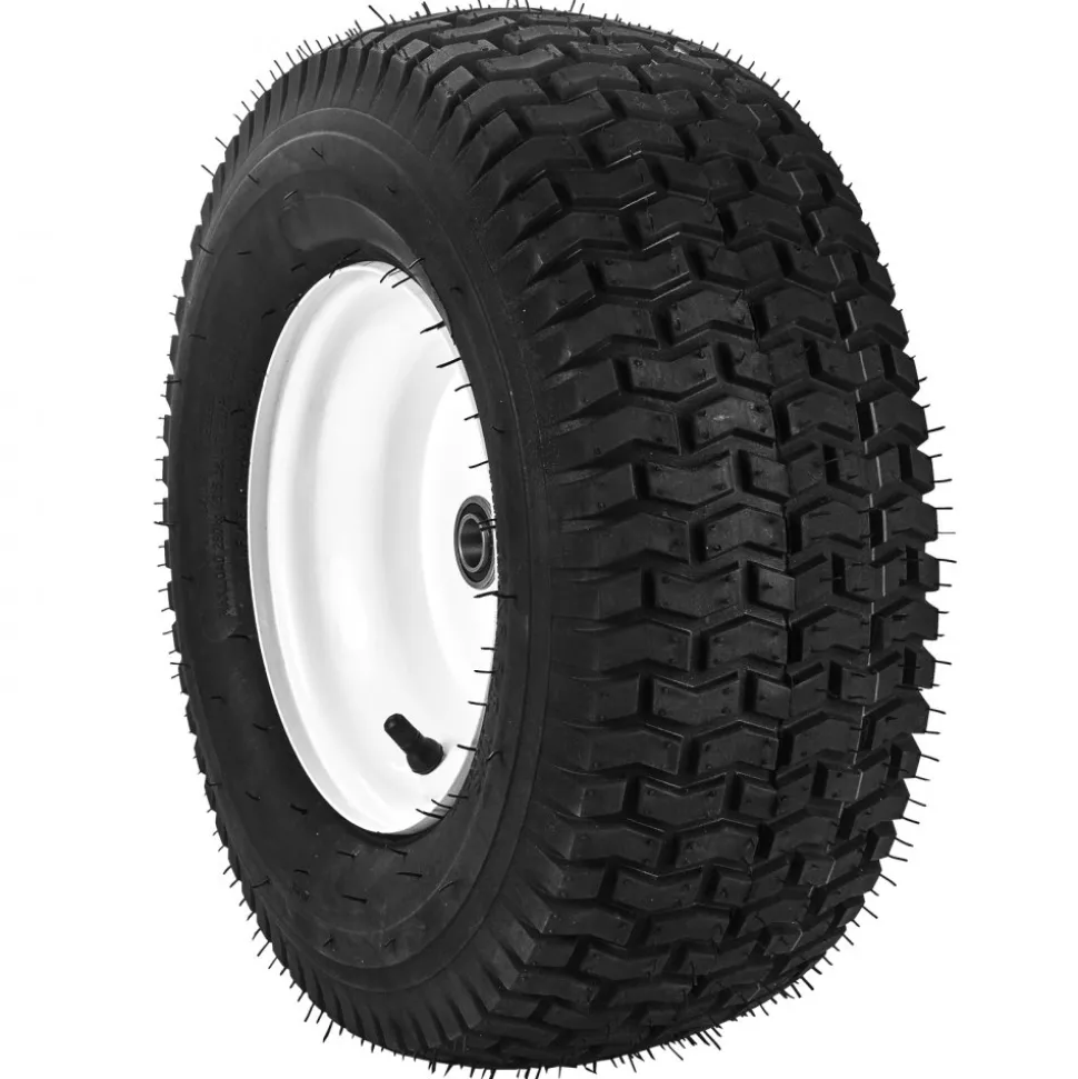 VEVOR Lawn Mower Tires with Rim, 16x6.5-8" Tubeless Tractor Tires, 2-Pack Tire and Wheel Assembly, Turf Pneumatic Tires, 3" Offset Hub, 3/4" Bushing Size, 16 PCS Adapters for Riding Mower Lawn Tractor