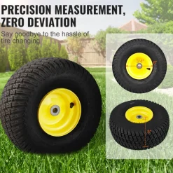 VEVOR Lawn Mower Tires with Rim, 15x6-6