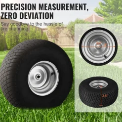 VEVOR Lawn Mower Tires with Rim, 20x8-8" Tubeless Tractor Tires, 2-Pack Tire and Wheel Assembly, S-Turf Pneumatic Tires with 3.5" Offset Hub and 3/4" Bushing Size, for Riding Mowers Lawn Tractors
