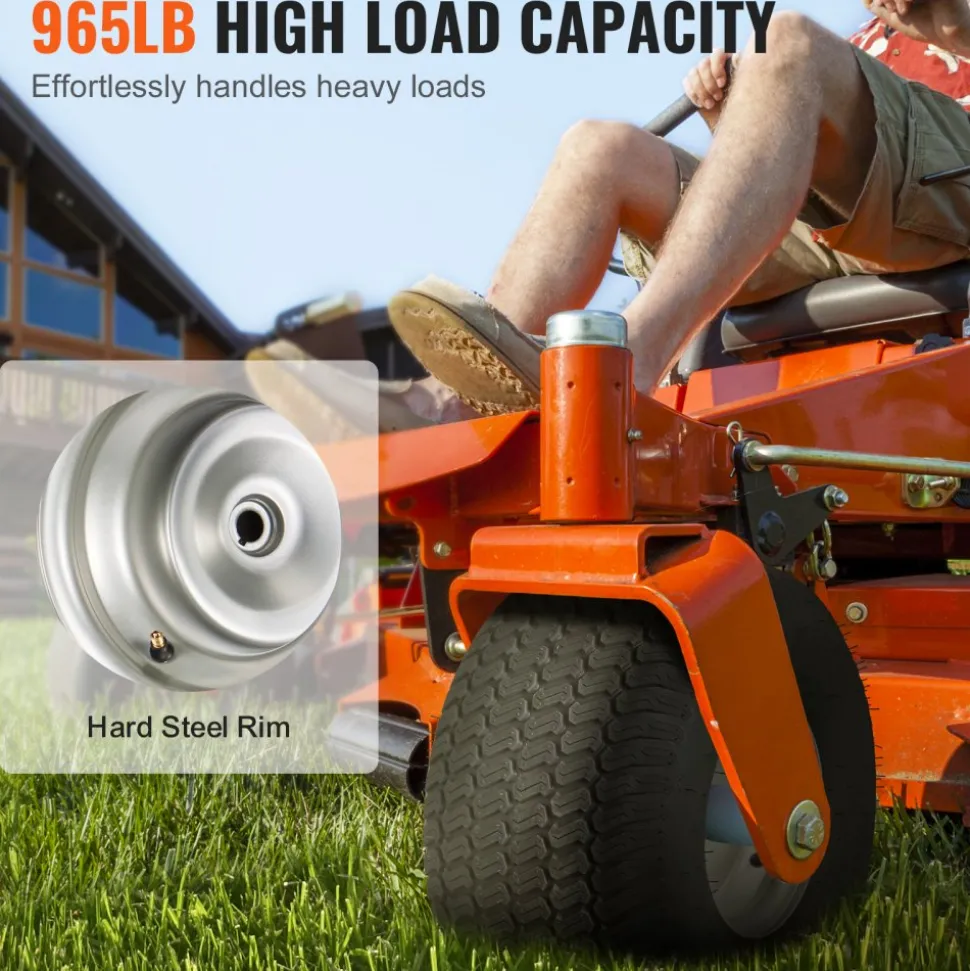 VEVOR Lawn Mower Tires with Rim, 20x8-8" Tubeless Tractor Tires, 2-Pack Tire and Wheel Assembly, S-Turf Pneumatic Tires with 3.5" Offset Hub and 3/4" Bushing Size, for Riding Mowers Lawn Tractors