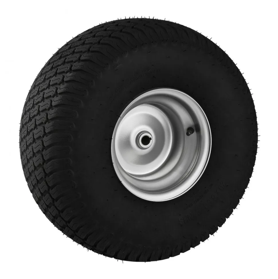 VEVOR Lawn Mower Tires with Rim, 20x8-8" Tubeless Tractor Tires, 2-Pack Tire and Wheel Assembly, S-Turf Pneumatic Tires with 3.5" Offset Hub and 3/4" Bushing Size, for Riding Mowers Lawn Tractors