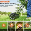 VEVOR Lawn Roller, 17 Gallon Sand/Water Filled Yard Roller, Steel Sod Roller with Easy-turn Plug and U-Shaped Ergonomic Handle for Convenient Push and Pull, for Lawn, Garden, Farm, Park, Black