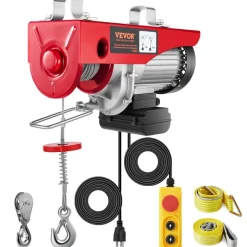VEVOR 2200 lbs Attic Lift, 1600W 110V Electric Hoist with 14ft Wired Remote Control, 40ft Single Cable Lifting Height & High-quality Motor, for Garage Warehouse Factory