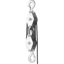 VEVOR 4400 lbs Breaking Strength 100 FT Rope Pulley Hoist, 5:1 Lifting Power Heavy Duty Pulley System with 2pcs Soft Loops, Metal Wheels Bearing Structure, Block and Tackle for Lifting Heavy Objects