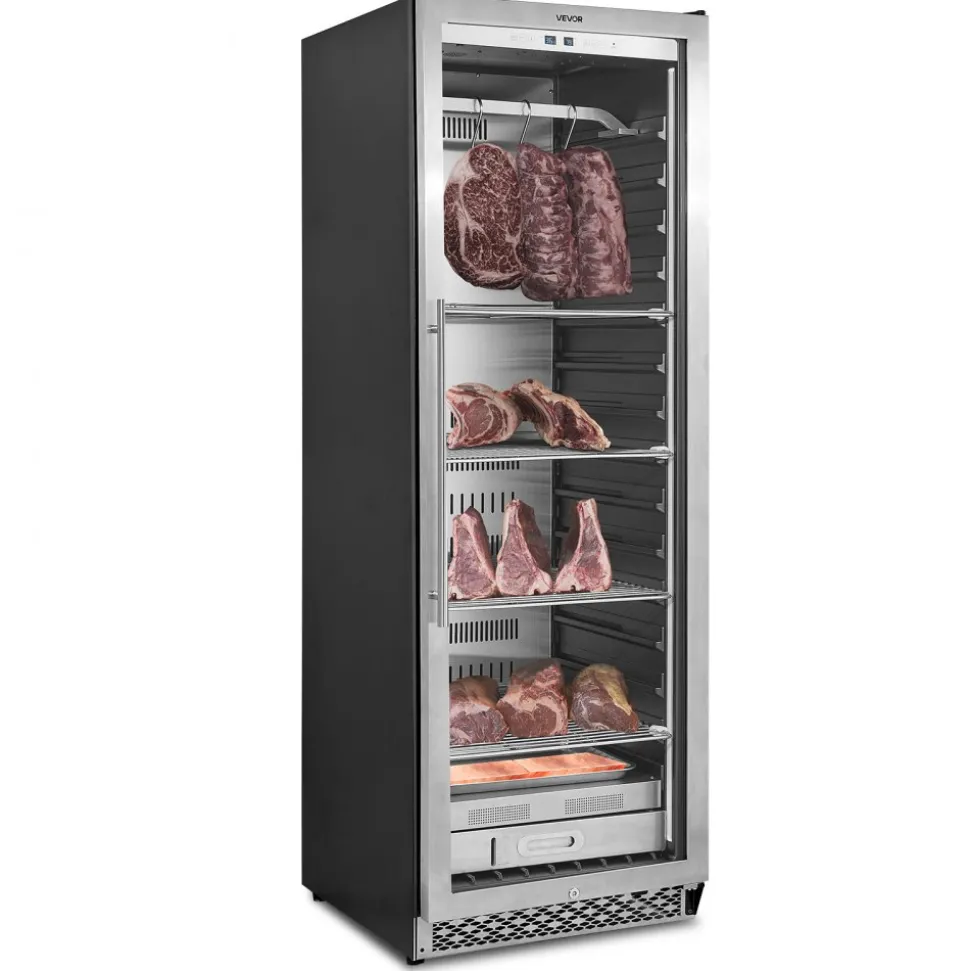 VEVOR 298 LBS Dry Aging Fridge for Steaks, Dry Ager Refrigerator for Meat with Precise Temperature & Humidity Control, Freestanding & Built-in Beef Aging Machine for Home Kitchen Restaurant Hotel
