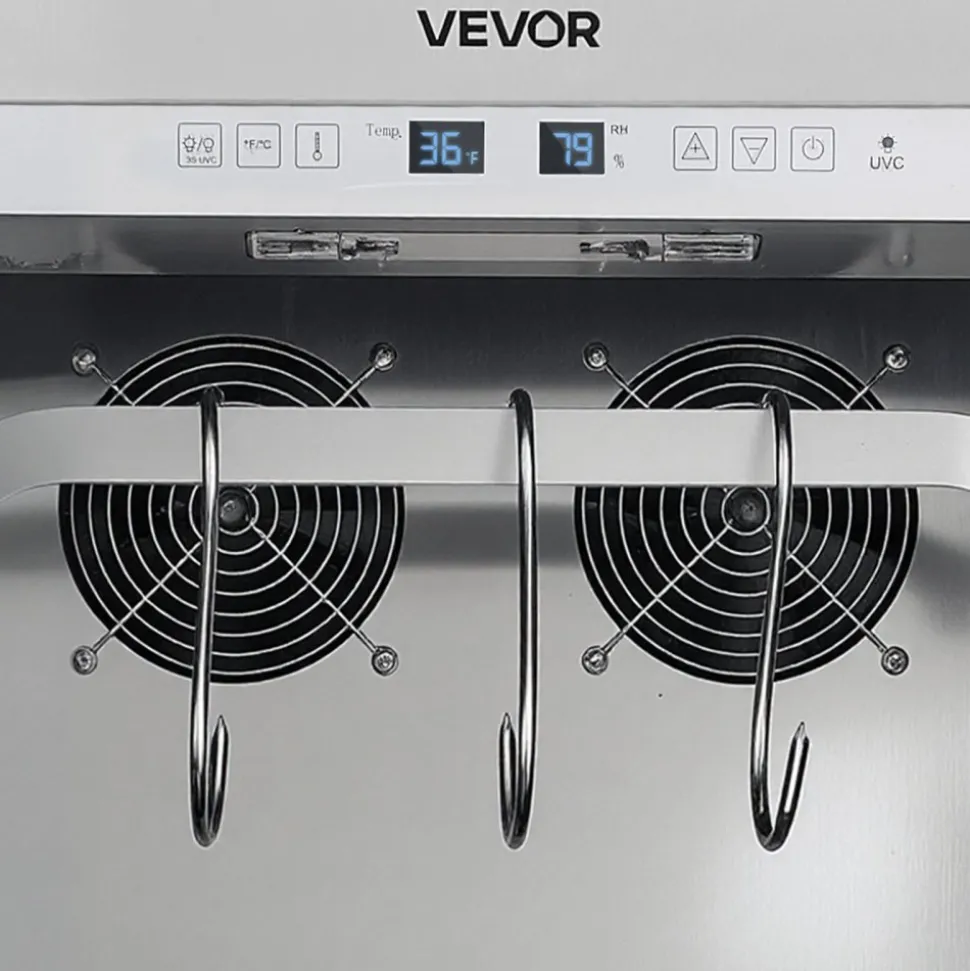 VEVOR 232 LBS Dry Aging Fridge for Steaks, Dry Ager Refrigerator for Meat with Precise Temperature & Humidity Control, Freestanding Beef Aging Machine Refrigerator, Himalayan Salt Not Included