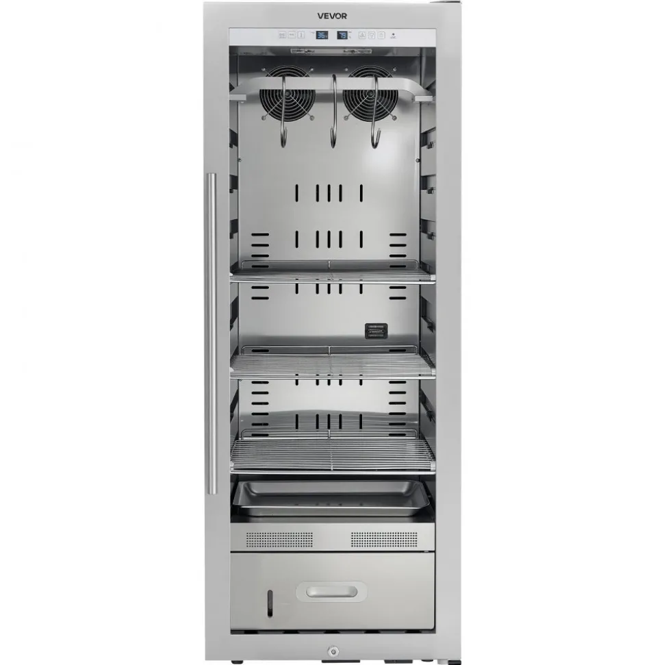 VEVOR 232 LBS Dry Aging Fridge for Steaks, Dry Ager Refrigerator for Meat with Precise Temperature & Humidity Control, Freestanding Beef Aging Machine Refrigerator, Himalayan Salt Not Included
