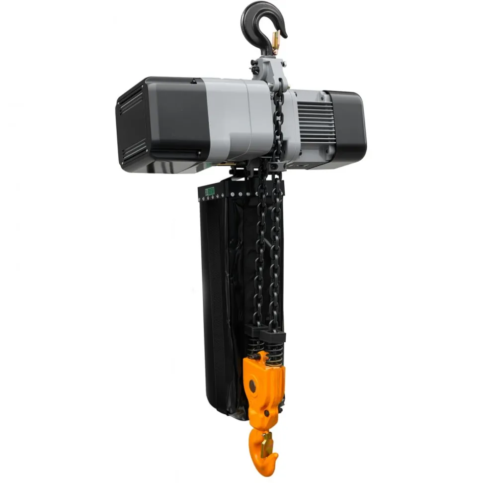 VEVOR 11000 lbs Electric Chain Hoist 30 ft Lift Three-Phase Overhead Crane, Double G100 Chain with 328 ft Wireless & 27 ft Wired Remote Control, 208-240V/440-480V, for Factories, Warehouses, Garages