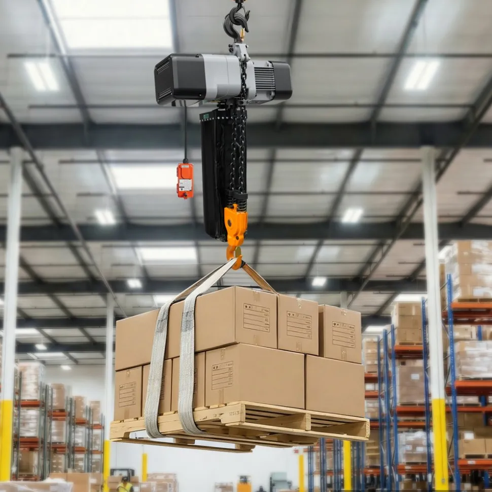 VEVOR 11000 lbs Electric Chain Hoist 30 ft Lift Three-Phase Overhead Crane, Double G100 Chain with 328 ft Wireless & 27 ft Wired Remote Control, 208-240V/440-480V, for Factories, Warehouses, Garages