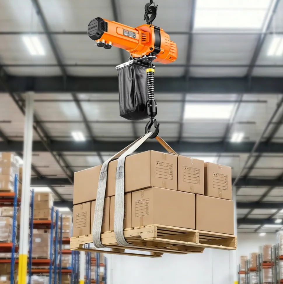 VEVOR 2200 lbs Electric Chain Hoist, 10 ft Lifting Height, 120V Single Phase Overhead Crane with 10 ft Wired Remote Control, G100 Chain Electric Lift Hoist for Factories, Warehouses, Garages