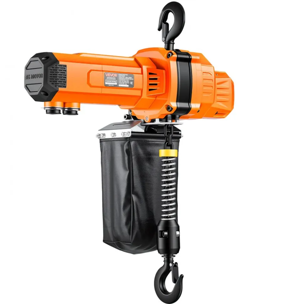 VEVOR 2200 lbs Electric Chain Hoist, 10 ft Lifting Height, 120V Single Phase Overhead Crane with 10 ft Wired Remote Control, G100 Chain Electric Lift Hoist for Factories, Warehouses, Garages