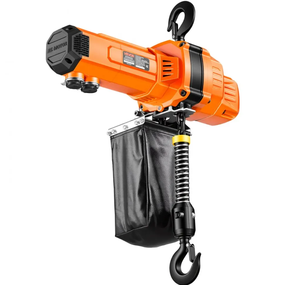 VEVOR 2200 lbs Electric Chain Hoist, 10 ft Lifting Height, 120V Single Phase Overhead Crane with 10 ft Wired Remote Control, G100 Chain Electric Lift Hoist for Factories, Warehouses, Garages
