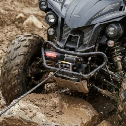VEVOR 3000 lbs Electric Winch, 12V DC ATV/UTV Winch with Φ3/16 in x 39.4 ft Steel Wire Rope & Wired Remote Control, IP55 Waterproof, Aluminum Housing Fairlead Mount Plate for Towing ATV, Black