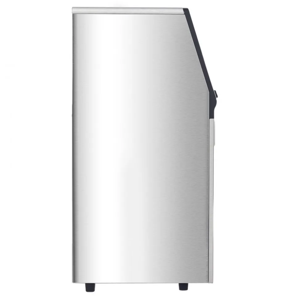 VEVOR 120lbs/24H Commercial Ice Maker Machine, 33lbs Storage Capacity Ice Maker with Drain Pump, 55 Ice Cubes in 15 Minutes, LED Digital Display Freestanding Self-Cleaning for Bar Office Restaurant