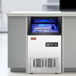 VEVOR 200lbs/24H Commercial Ice Maker Machine, 66lbs Storage Capacity Ice Maker with Drain Pump, 108 Ice Cubes in 15 Minutes, LED Digital Display Freestanding Self-Cleaning for Bar Office Restaurant