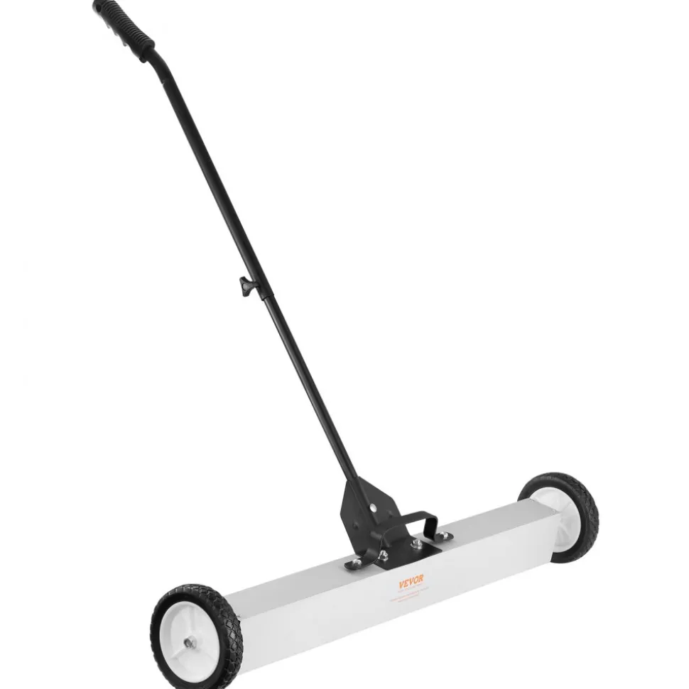 VEVOR 55Lbs Rolling Magnetic Sweeper with Wheels,Push-Type Magnetic Pick Up Sweeper, 36-inch Large Magnet Pickup Lawn Sweeper with Telescoping Handle, Easy Cleanup of Workshop Garage Yard