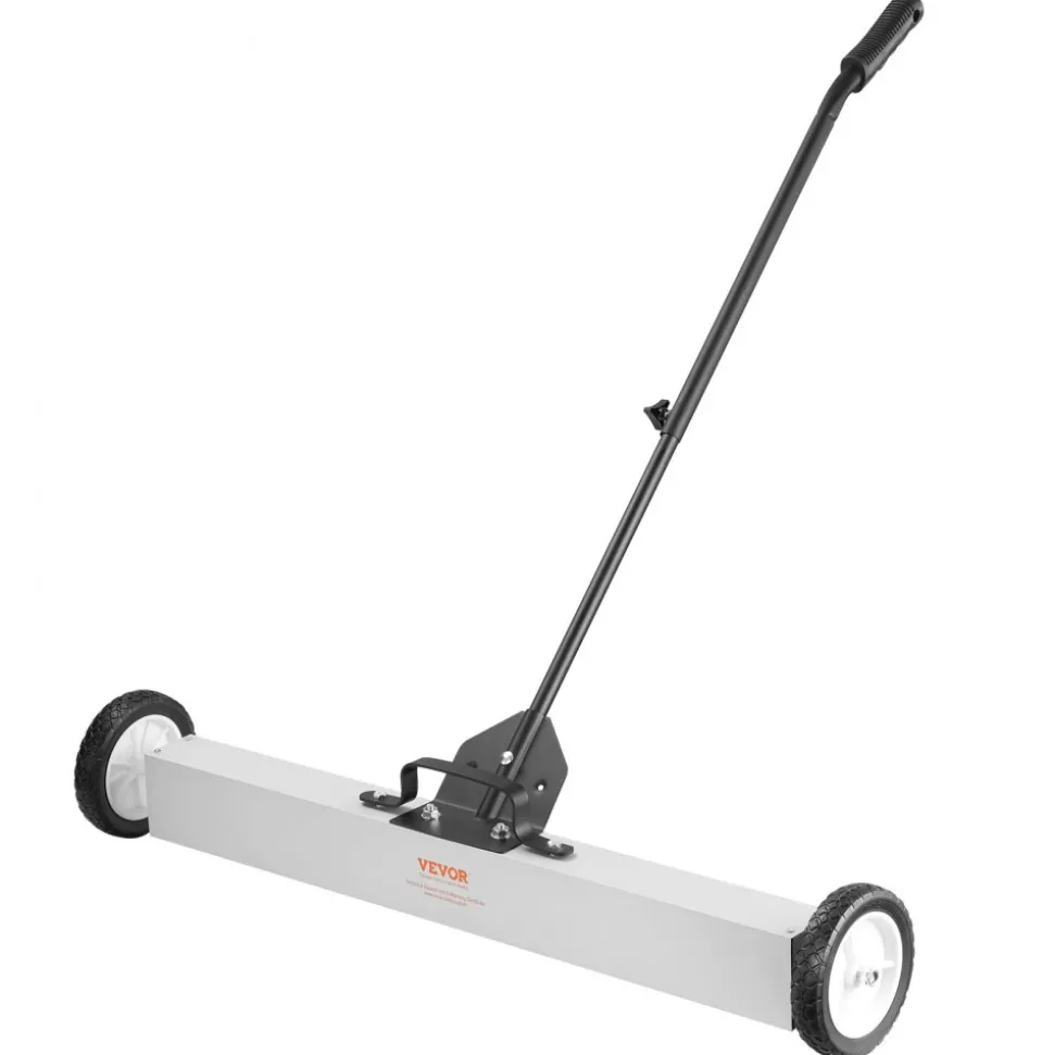 VEVOR 55Lbs Rolling Magnetic Sweeper with Wheels,Push-Type Magnetic Pick Up Sweeper, 36-inch Large Magnet Pickup Lawn Sweeper with Telescoping Handle, Easy Cleanup of Workshop Garage Yard