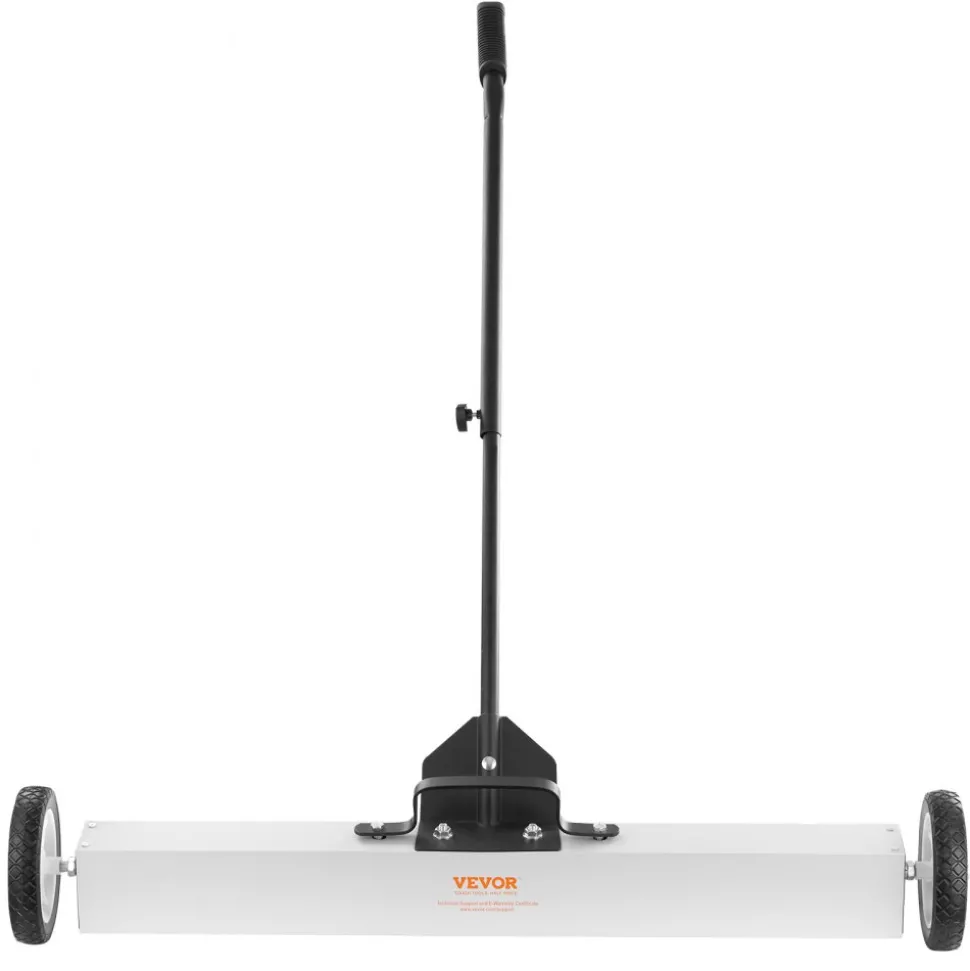 VEVOR 55Lbs Rolling Magnetic Sweeper with Wheels,Push-Type Magnetic Pick Up Sweeper, 36-inch Large Magnet Pickup Lawn Sweeper with Telescoping Handle, Easy Cleanup of Workshop Garage Yard