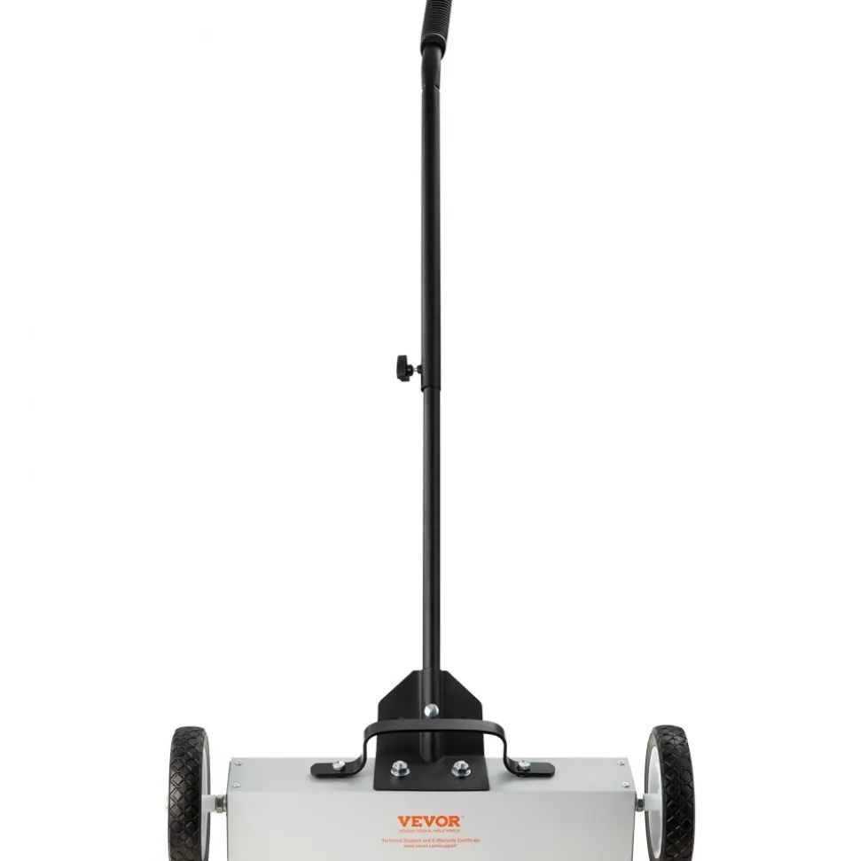 VEVOR 45Lbs Rolling Magnetic Sweeper with Wheels, Push-Type Magnetic Pick Up Sweeper, 18-inch Large Magnet Pickup Lawn Sweeper, Magnet with Telescoping Handle, Easy Cleanup of Workshop Garage Yard