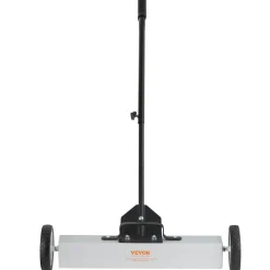 VEVOR 50Lbs Rolling Magnetic Sweeper with Wheels, Push-Type Magnetic Pick Up Sweeper, 24-inch Large Magnet Pickup Lawn Sweeper with Telescoping Handle, Easy Cleanup of Workshop Garage Yard