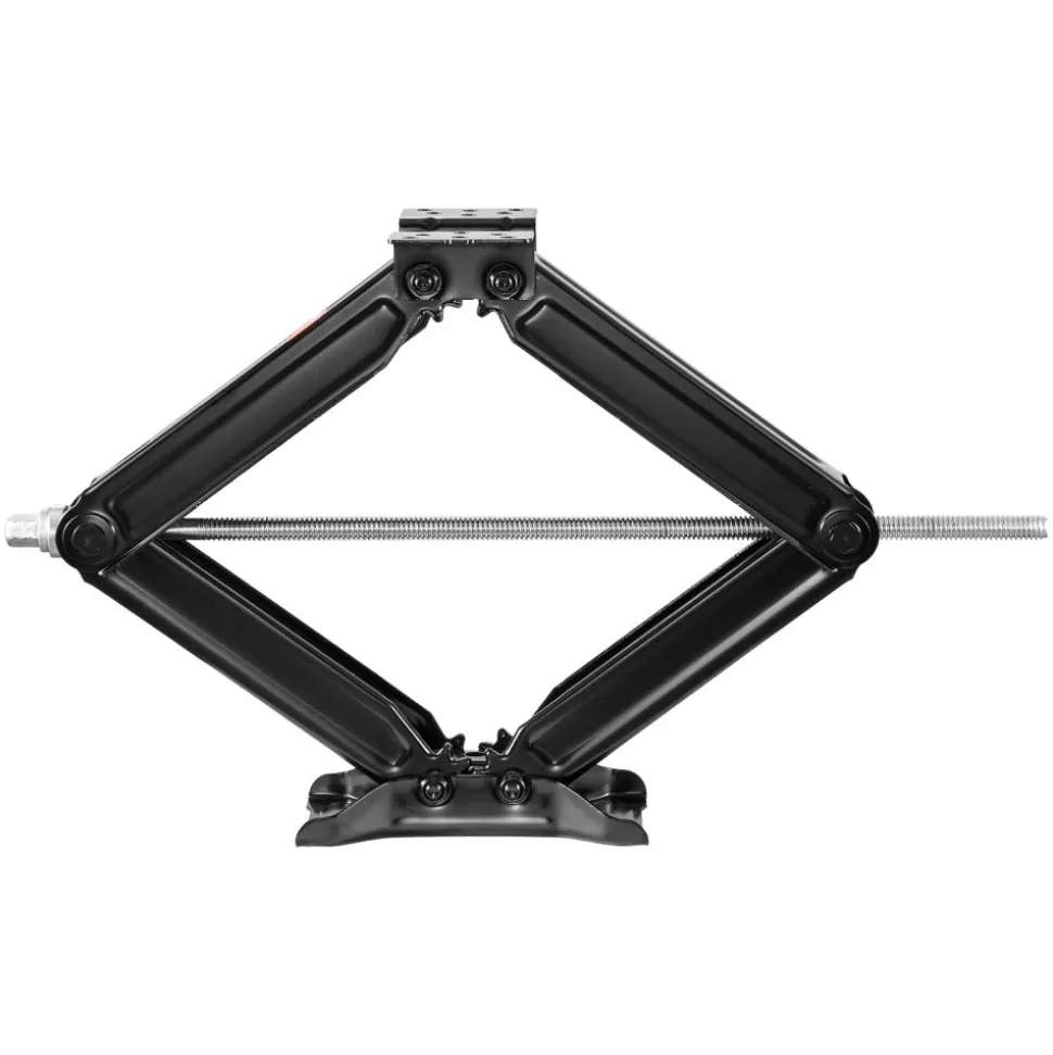 VEVOR 6500 lbs RV Scissor Jacks, 4-23.4 in RV Stabilizer Leveling Scissor Jacks, Set of 2, Heavy Duty Stabilizer Jack with Crank Handle, Socket and Bubble Levels, Not Easily Bent or Deformed