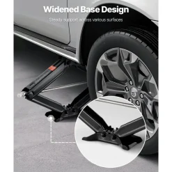 VEVOR 6500 lbs RV Scissor Jacks, 4-23.4 in RV Stabilizer Leveling Scissor Jacks, Set of 2, Heavy Duty Stabilizer Jack with Crank Handle, Socket and Bubble Levels, Not Easily Bent or Deformed