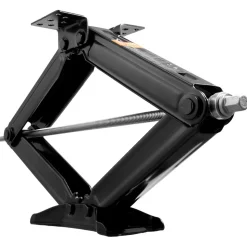 VEVOR 5000 lbs RV Scissor Jacks, 4-23.4 in RV Stabilizer Leveling Scissor Jacks, Set of 4, Heavy Duty Stabilizer Jack with Crank Handle, Socket and Bubble Levels, Not Easily Bent or Deformed