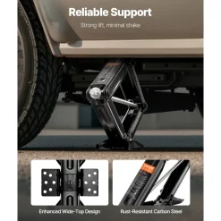 VEVOR 9000 lbs RV Scissor Jacks, 4-23.4 in RV Stabilizer Leveling Scissor Jacks, Set of 2, Heavy Duty Stabilizer Jack with Crank Handle, Socket and Bubble Levels, Not Easily Bent or Deformed